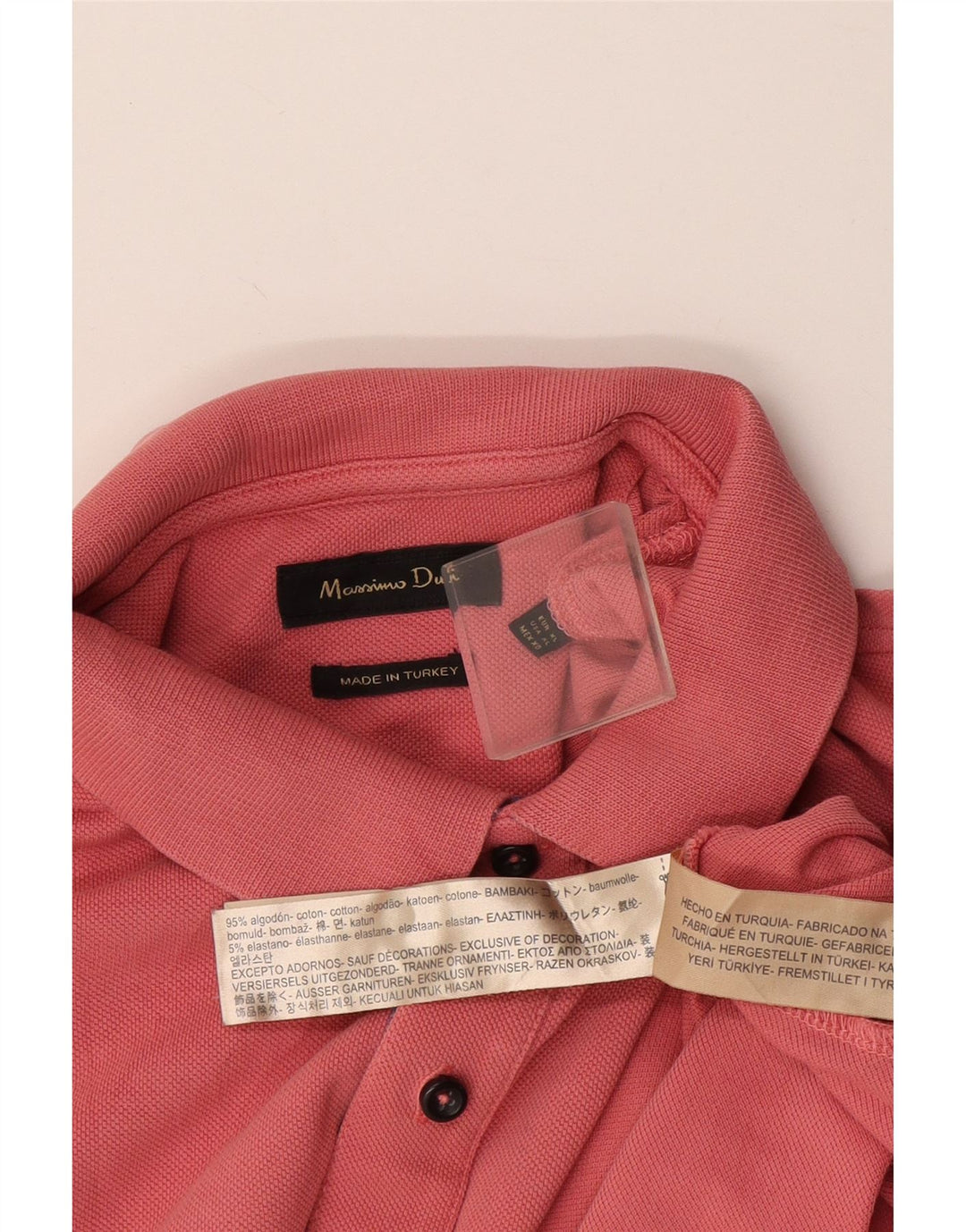 Polo da uomo Massimo Dutti XL in cotone rosa