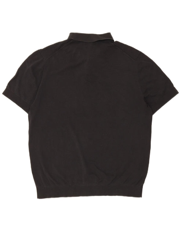Polo da uomo Massimo Dutti grande in cotone nero