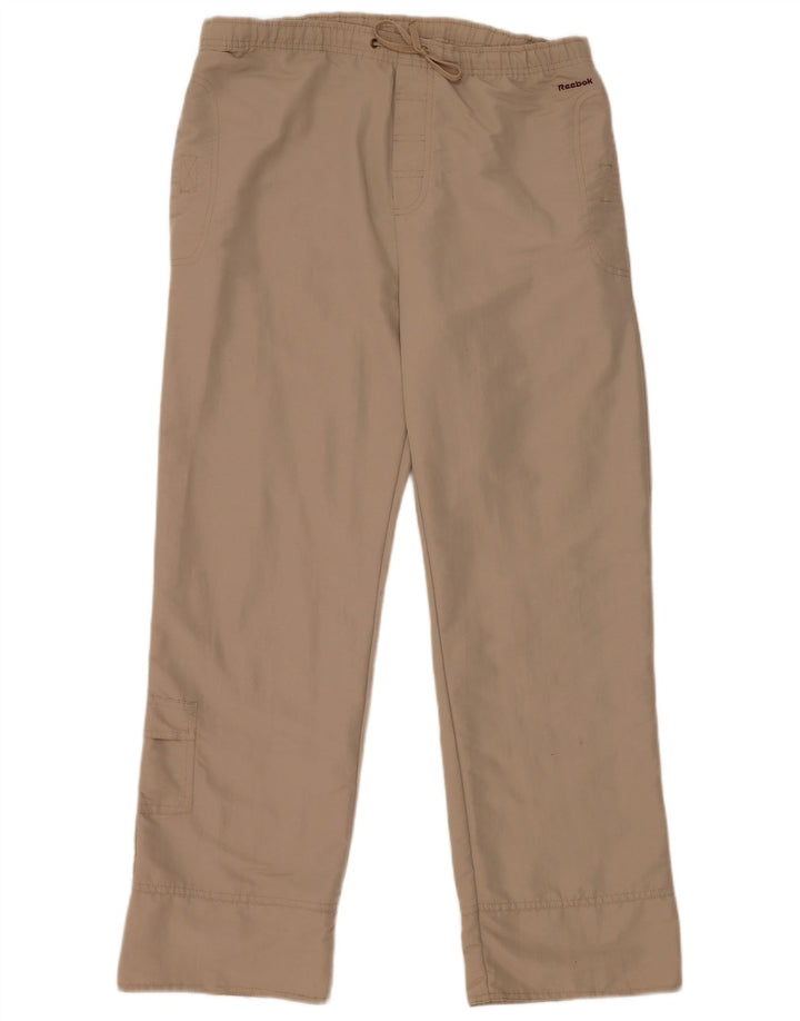 Pantaloni da tuta cargo Reebok da donna UK 12 nylon beige medio