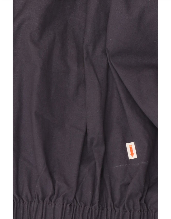 Giacca anorak da donna vintage con cappuccio IT 52 XL blu navy