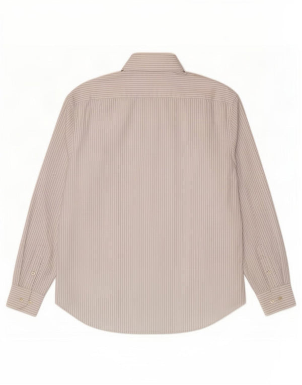 Camicia da uomo Massimo Dutti Taglia 44 17 1/2 XL Gessato bianco