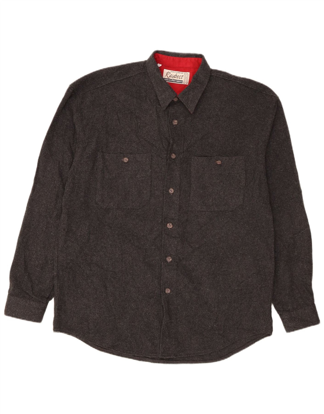 Camicia vintage da uomo in flanella grande cotone nero
