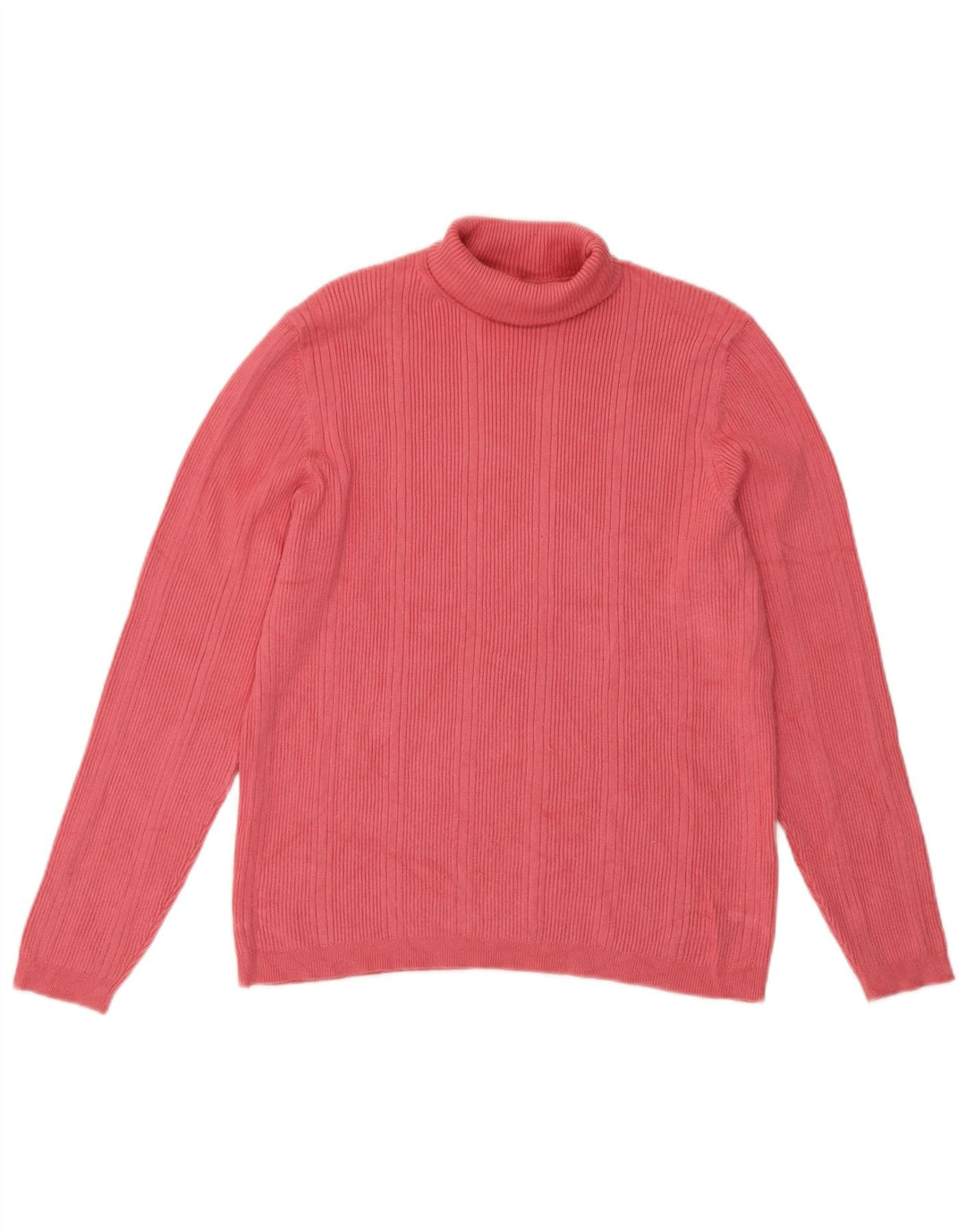 Maglione maglione a collo alto da donna Marks & Spencer UK 16 grande viscosa rosa