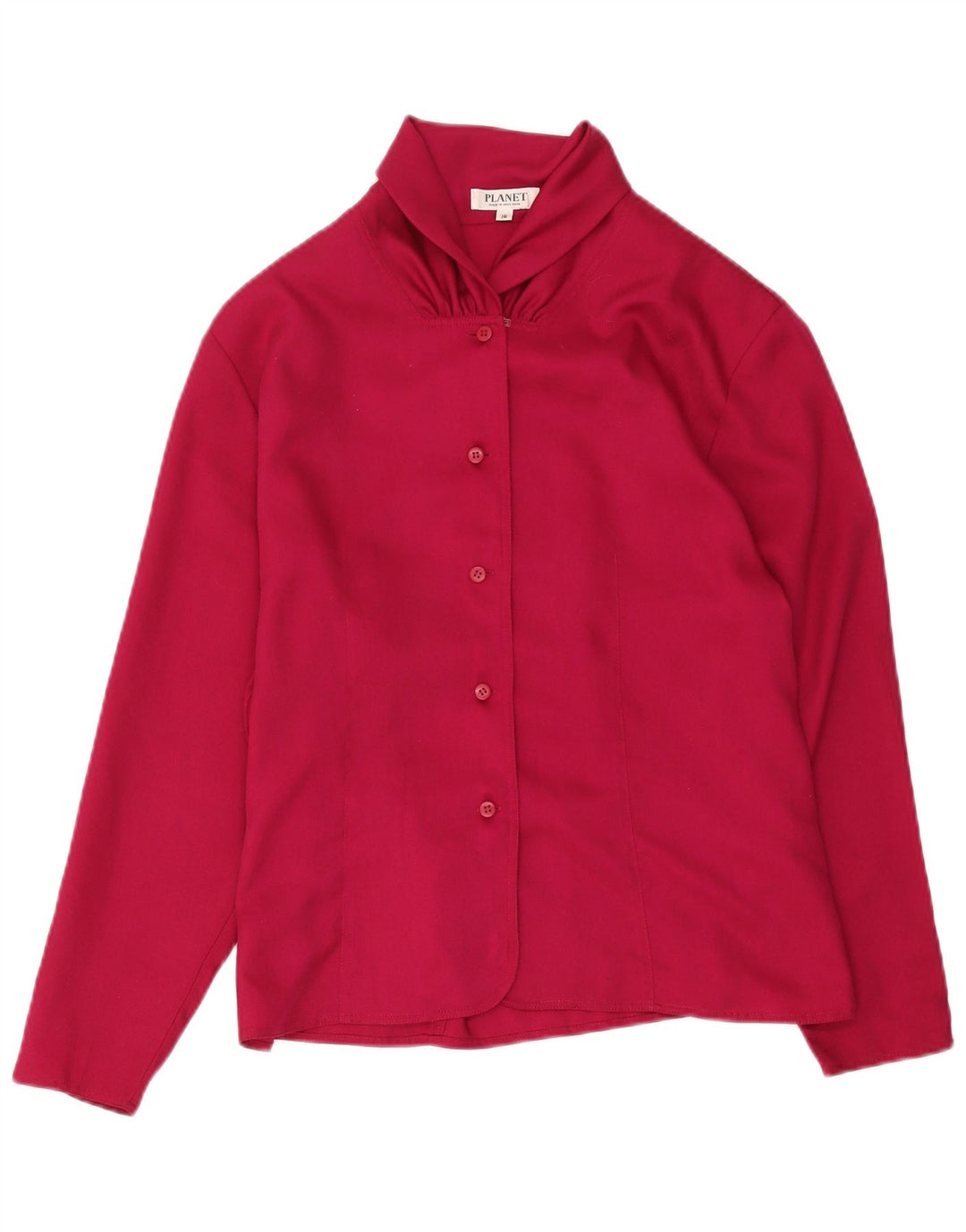 Camicetta camicia da donna Planet UK 16 grande poliestere rosa