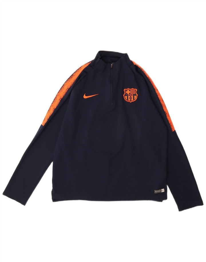 Top della tuta pullover con grafica NIKE da ragazzo 13-14 anni color block blu navy