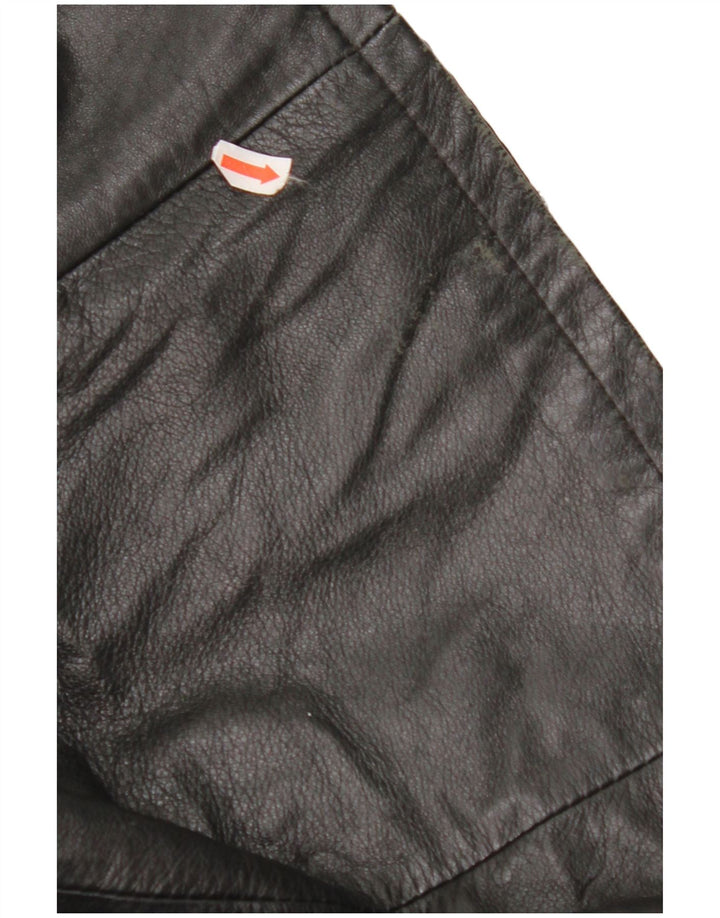 Cappotto in Pelle Donna VINTAGE IT 48 XL Nero