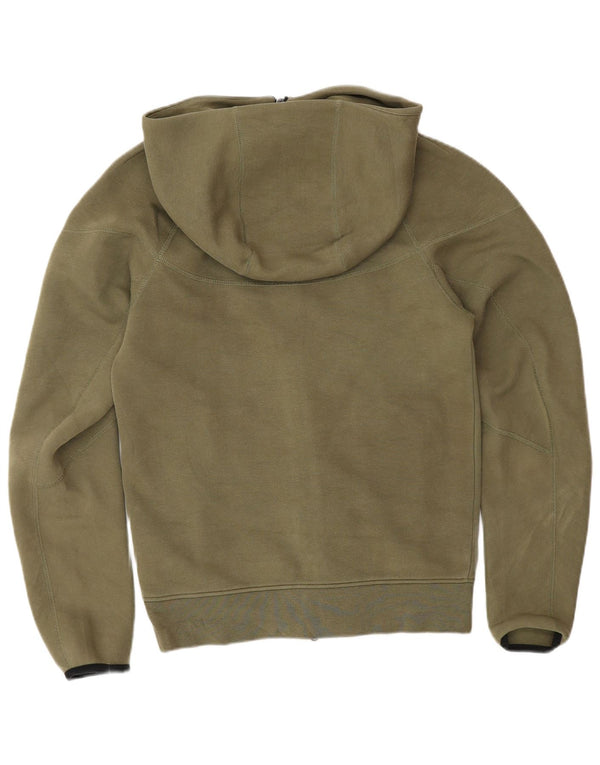Felpa con cappuccio e zip Nike da uomo XS in cotone kaki