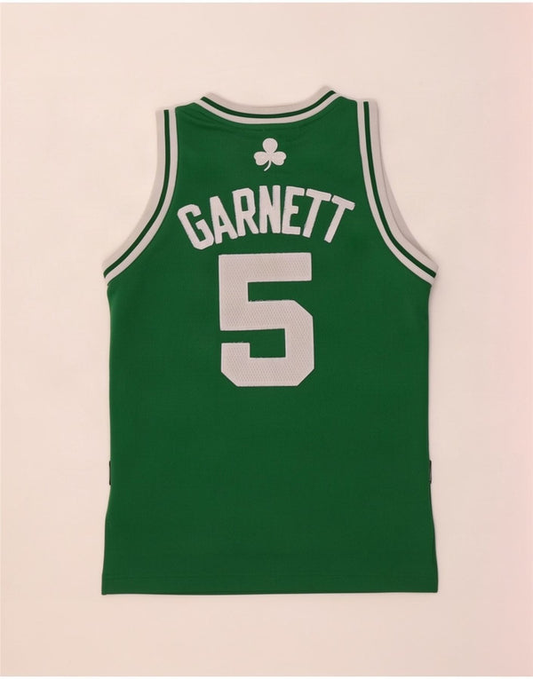 Canottiera grafica Adidas da ragazzo Boston Celtics 11-12 anni piccola verde