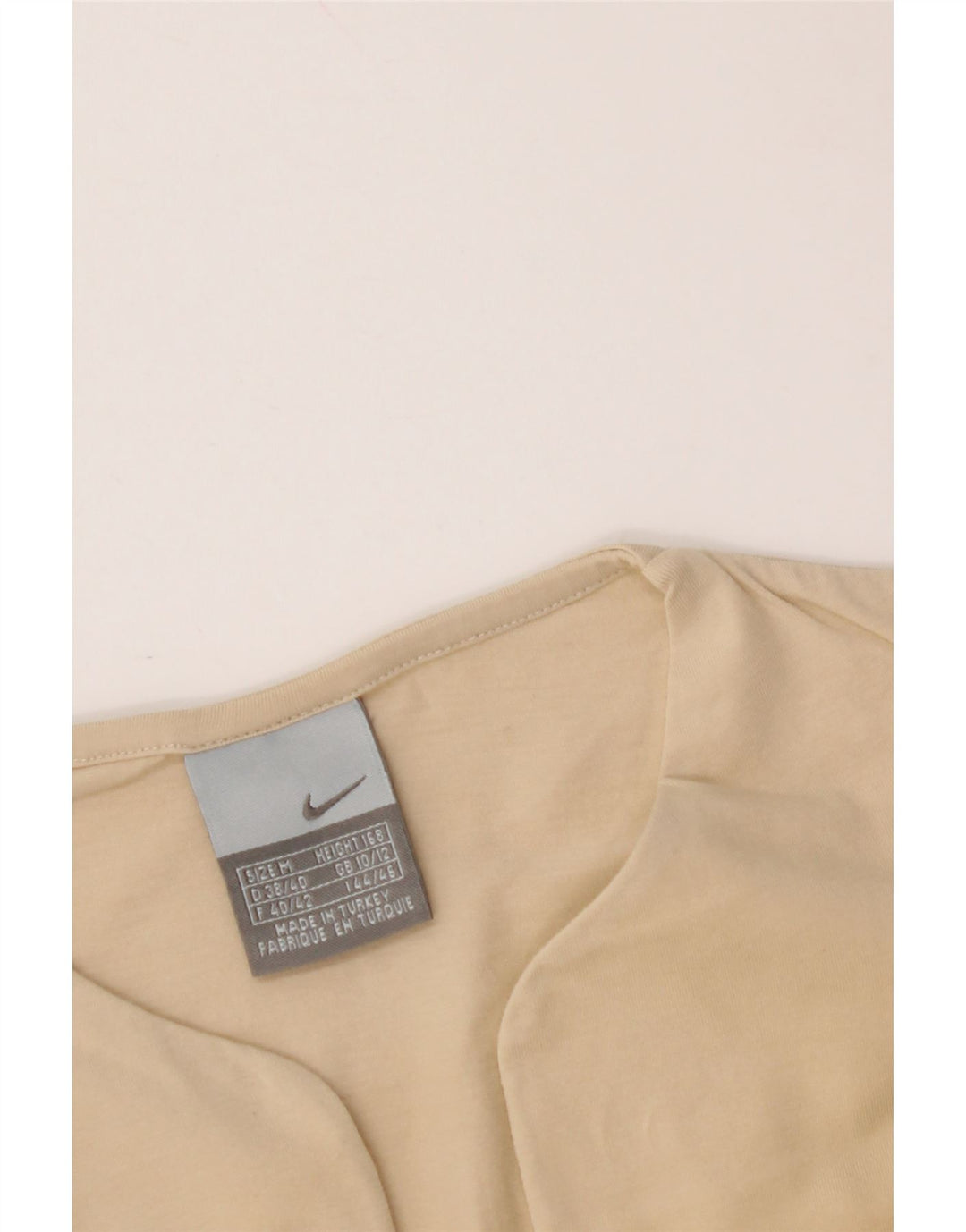 T-shirt corta NIKE da donna UK 10/12 Beige medio