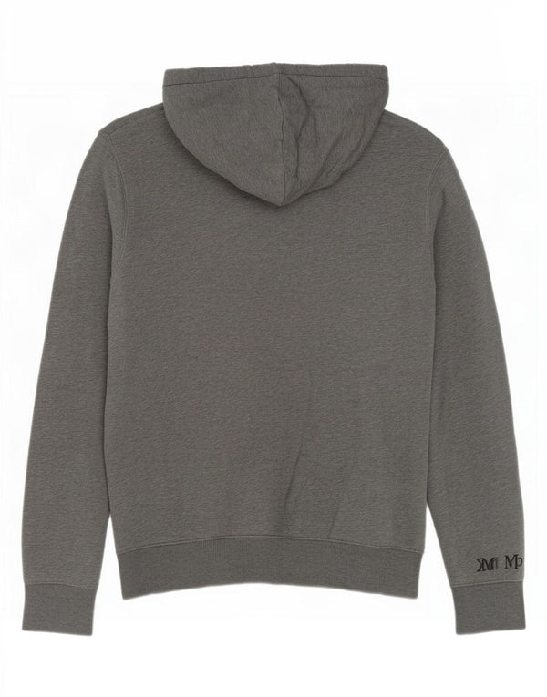 Maglione con cappuccio grafico da uomo Calvin Klein piccolo in cotone chiazzato grigio