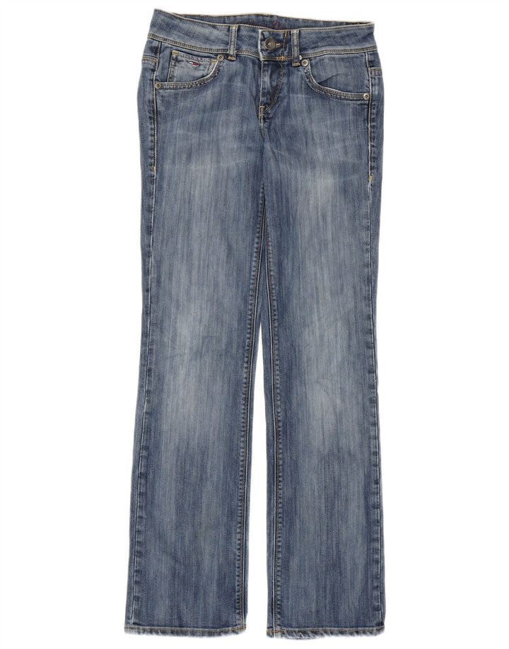 Jeans dritti a vita bassa rubino da donna Tommy Hilfiger W29 L32 cotone blu