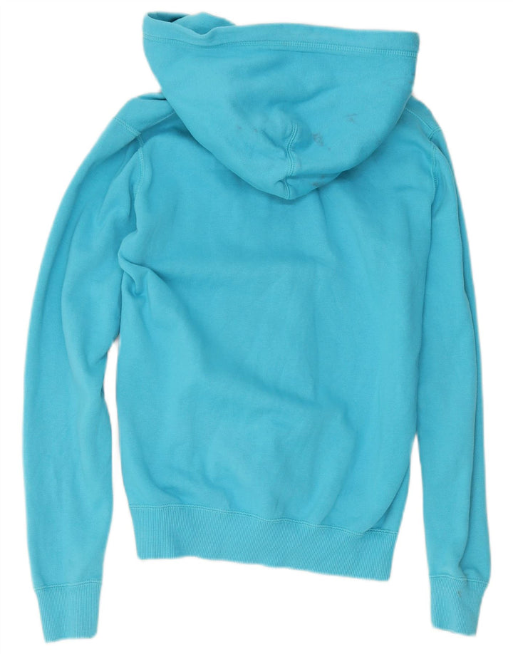 Felpa con cappuccio e zip da donna Nike UK 12 cotone blu medio