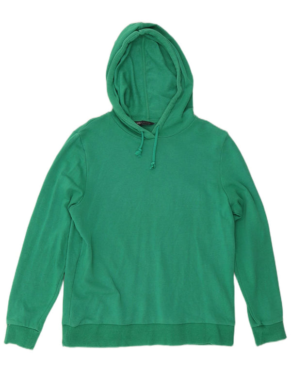 Maglione con cappuccio vestibilità regolare da donna Marks & Spencer UK 12 Cotone verde medio