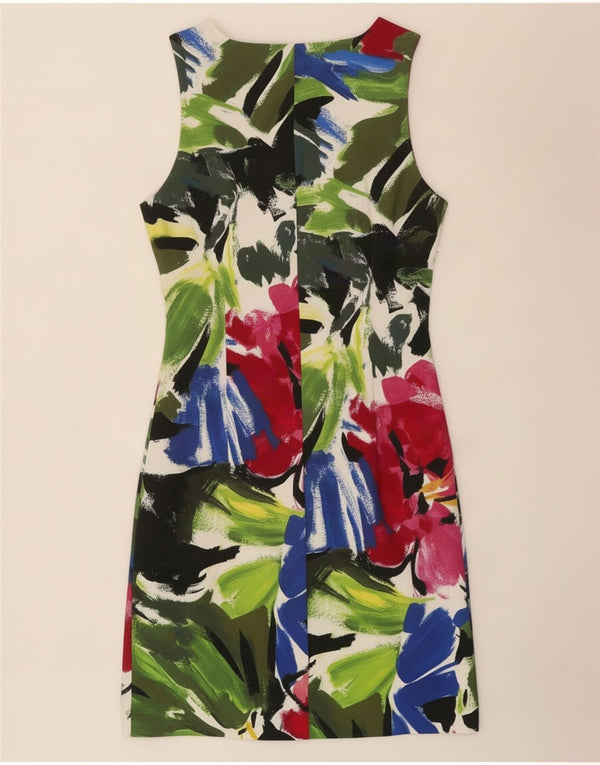 Desigual Abito tubino senza maniche da donna UK 8 Piccolo floreale multicolore