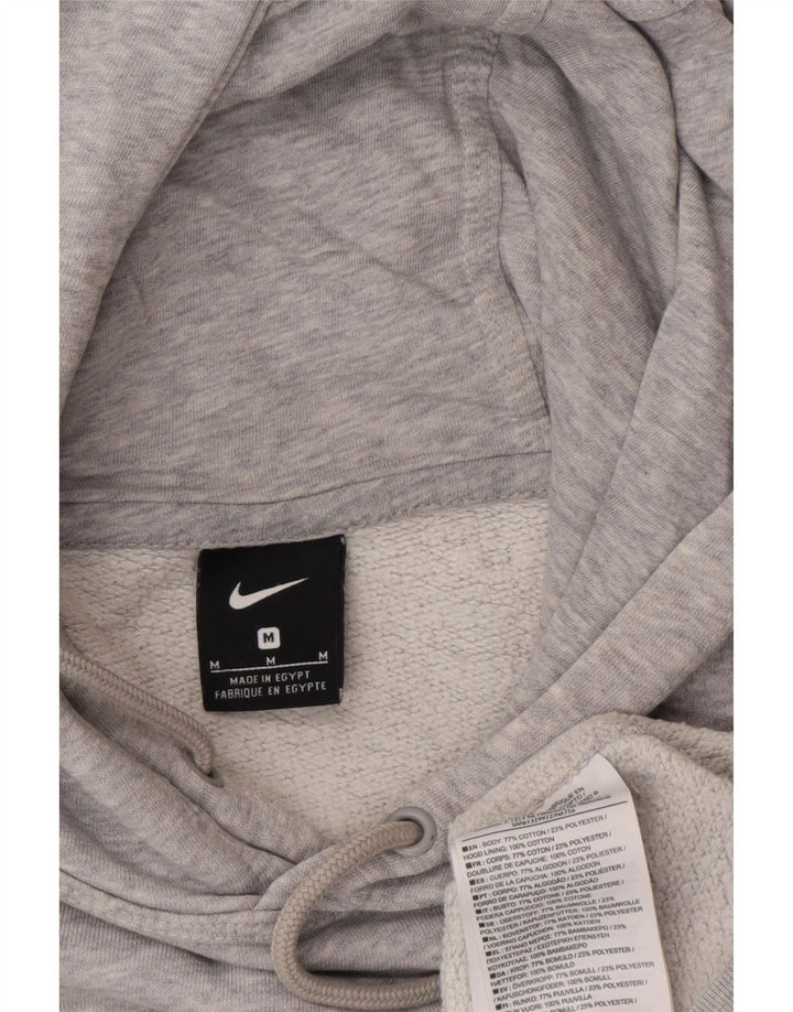 Felpa con cappuccio da uomo Nike in cotone mélange grigio medio