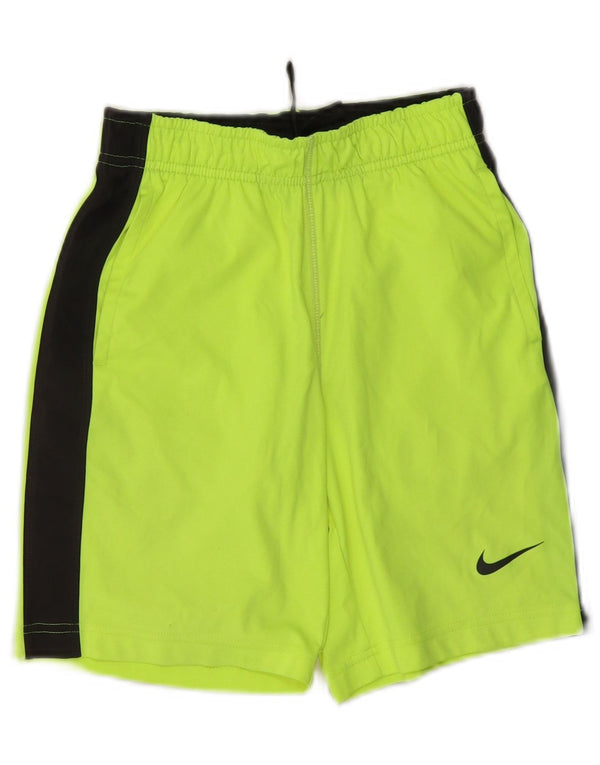 Pantaloncini sportivi Nike da ragazzo Dri Fit 8-9 anni piccoli in poliestere verde