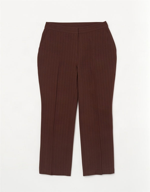 Pantaloni casual da donna Marks & Spencer UK 16 Large W34 L26 Marrone a righe