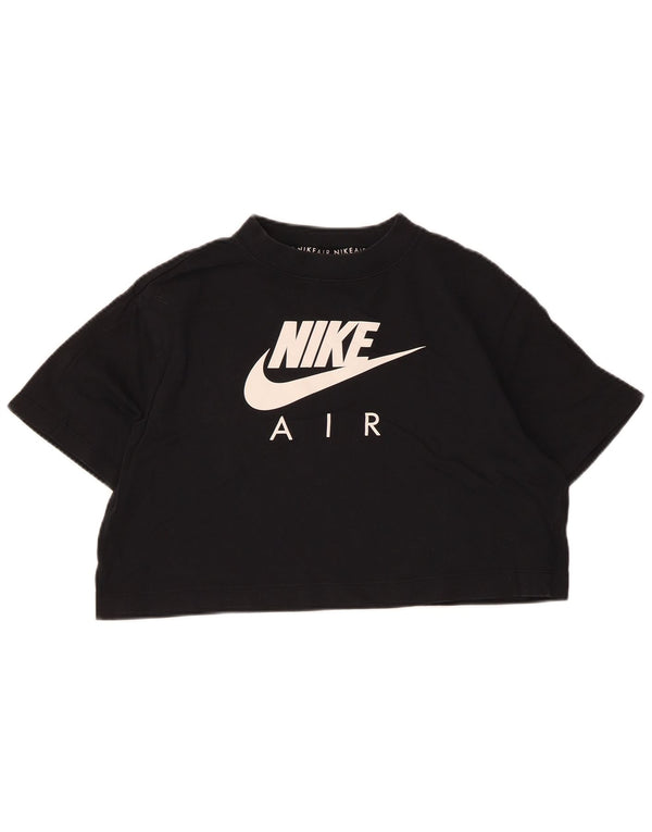 T-shirt grafica oversize corta Nike da donna UK 6 XS Nera