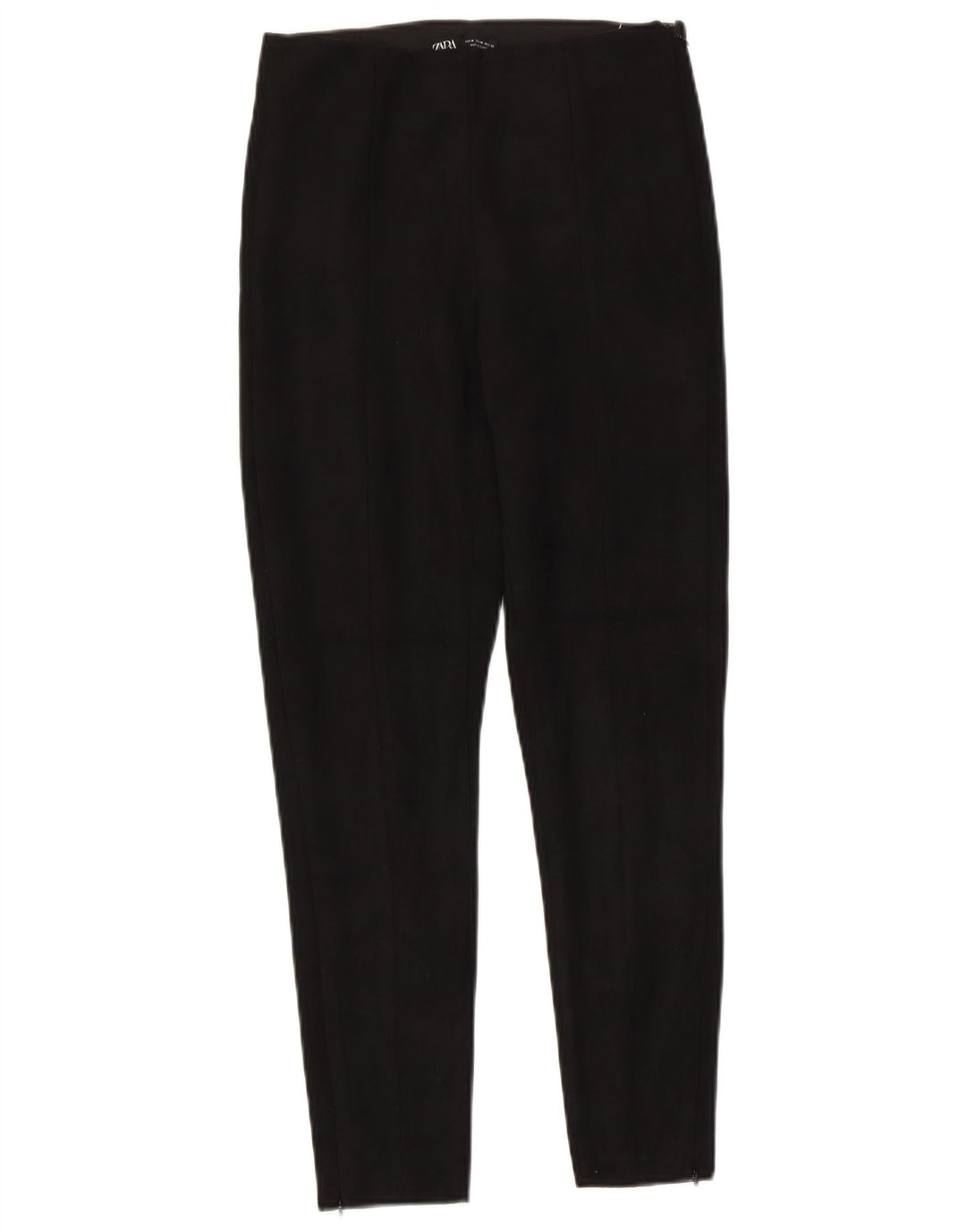 Pantaloni casual slim da donna Zara medi W28 L27 poliestere nero