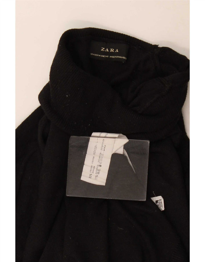 Maglione Zara da uomo con collo alto e viscosa nera media