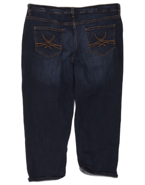 Jeans Capri da donna Marks & Spencer UK 16 Large W38 L20 Cotone blu navy