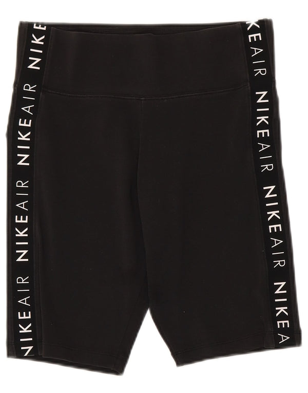 Pantaloncini sportivi grafici Nike da donna UK 12 cotone medio nero