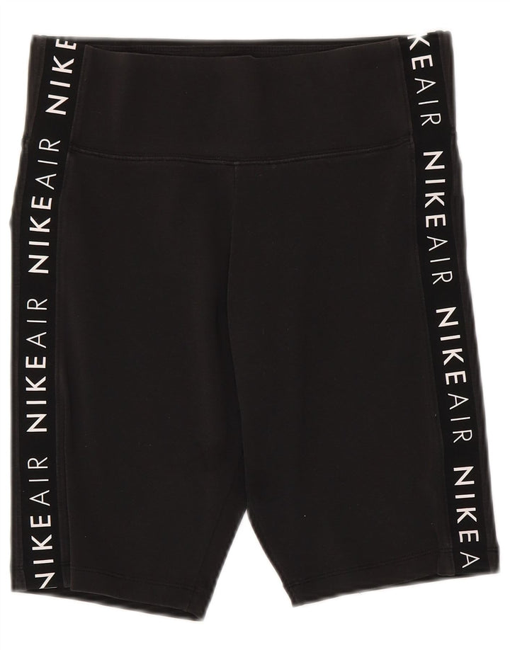 Pantaloncini sportivi grafici Nike da donna UK 12 cotone medio nero
