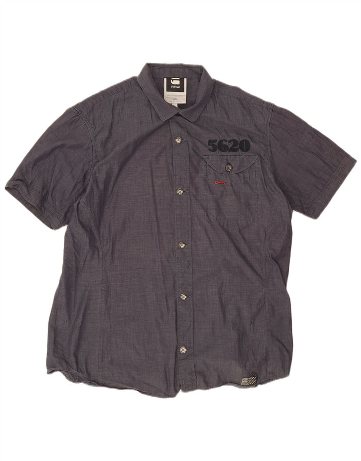 Camicia a maniche corte da uomo G-Star XL Blu Navy