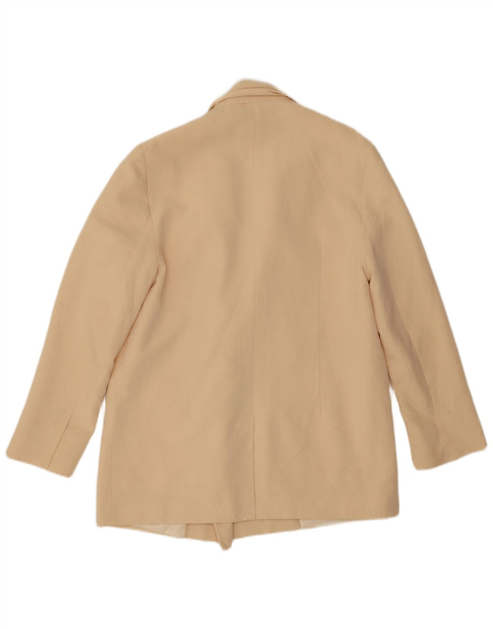 Giacca blazer doppiopetto vestibilità ampia da donna Zara UK 14 Beige medio