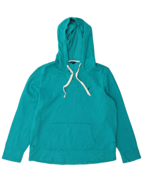 Maglione con cappuccio da donna Nautica UK 14 cotone turchese medio