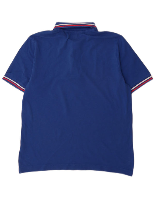 Polo Kappa Uomo Cotone Rigato Blu Medio