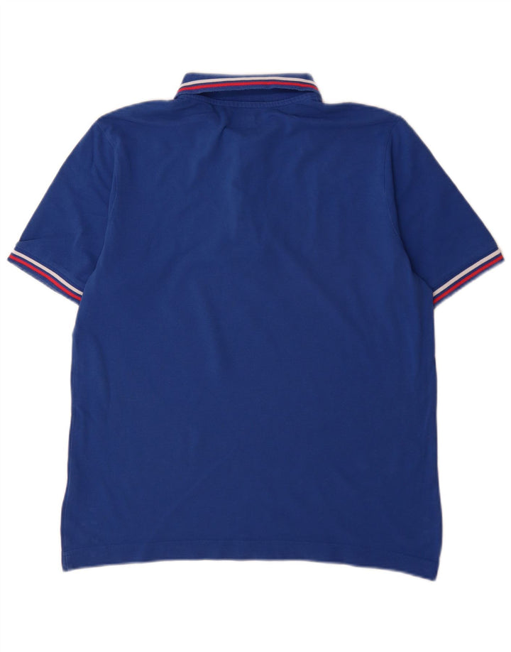 Polo Kappa Uomo Cotone Rigato Blu Medio