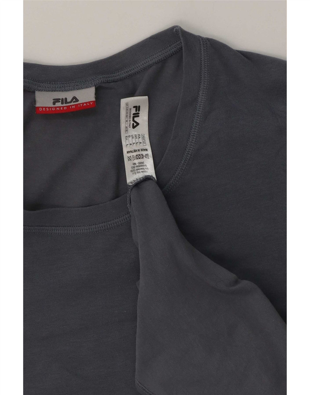 T-shirt Fila da uomo Top Large in cotone blu