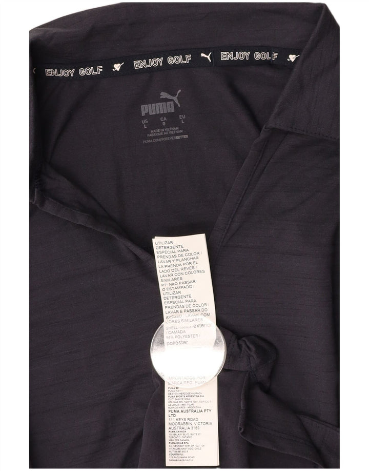 Polo da donna PUMA UK 14 Large in poliestere screziato blu navy