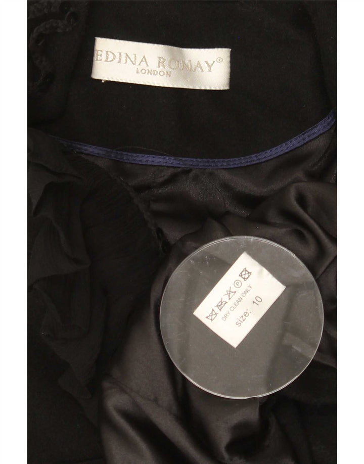 Giacca blazer da donna Edina Ronay UK 10 piccola lana nera