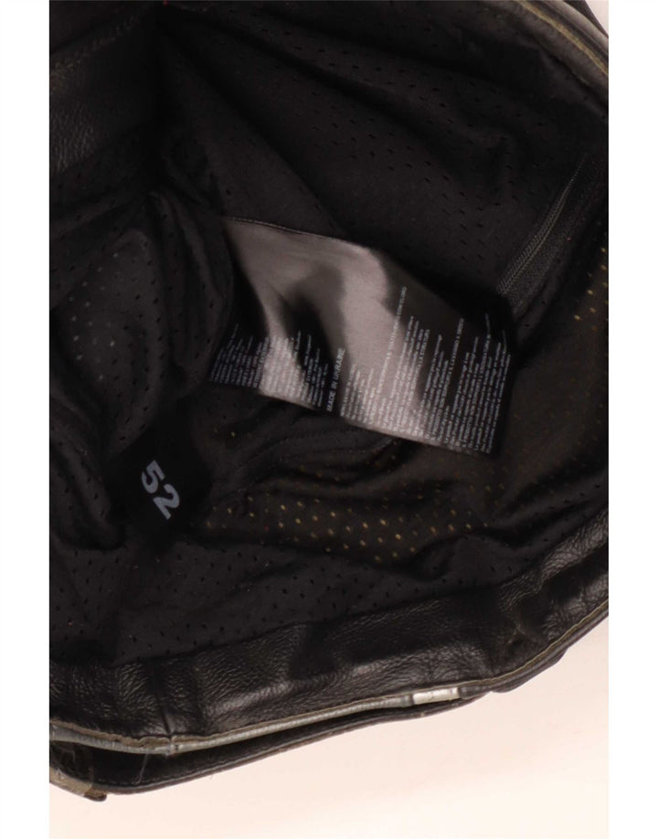 Giacca da pilota in pelle vintage da uomo IT 52 Large Black Colourblock
