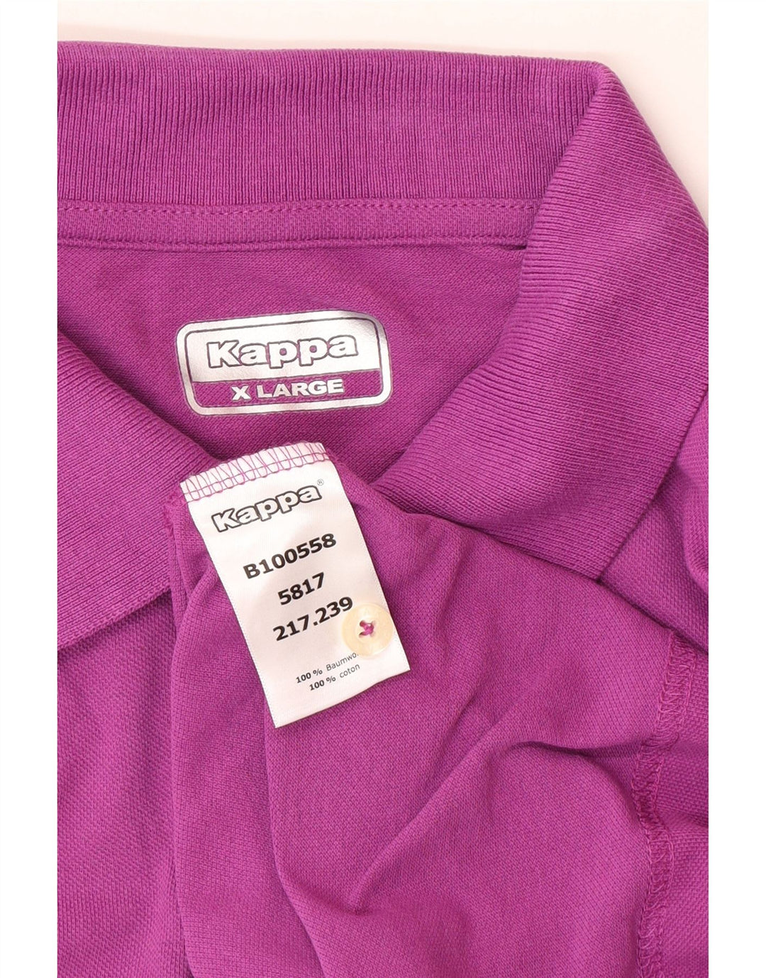 Polo KAPPA da uomo XL in cotone viola