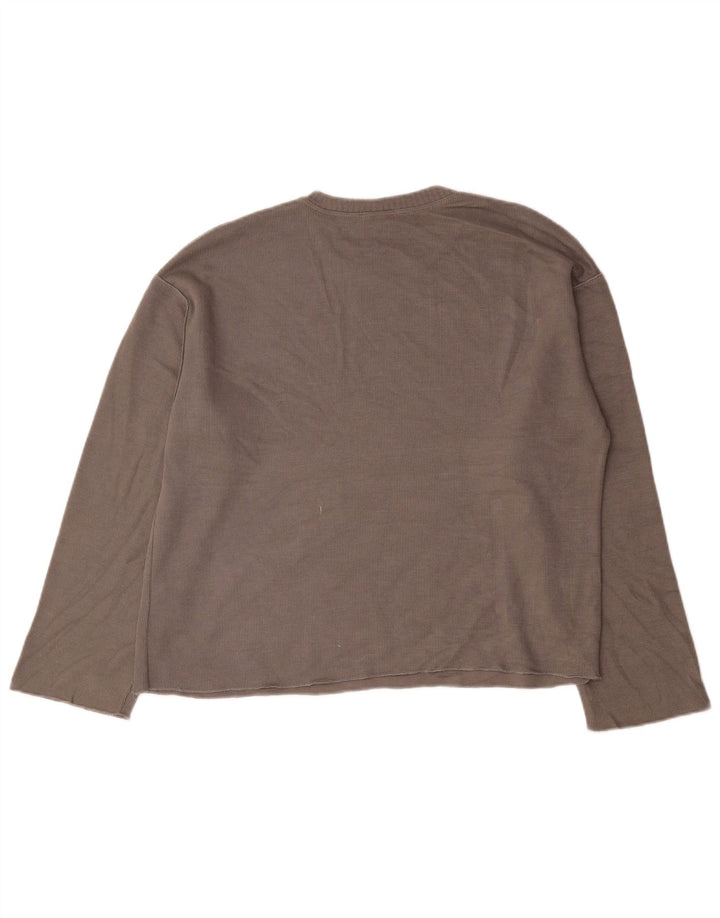 Top oversize da donna Zara a maniche lunghe UK 14 Marrone medio