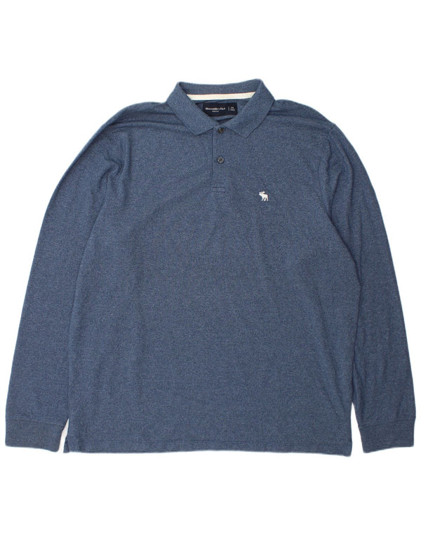 Polo a maniche lunghe da uomo Abercrombie & Fitch 2XL in cotone blu