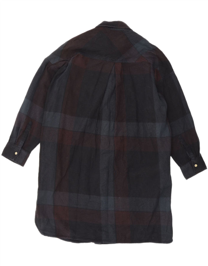 ZARA Womens Shirt Dress UK 10 Small Black Plaid Vintage Zara and Second-Hand Zara from Messina Hembry 
