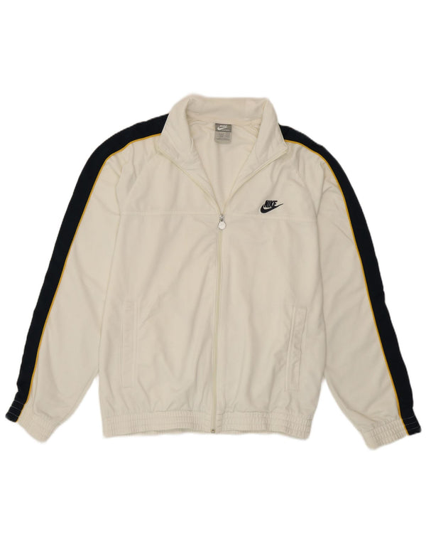 Giacca da ginnastica Nike da uomo con vestibilità regolare, piccola, colore bianco, colore sportivo