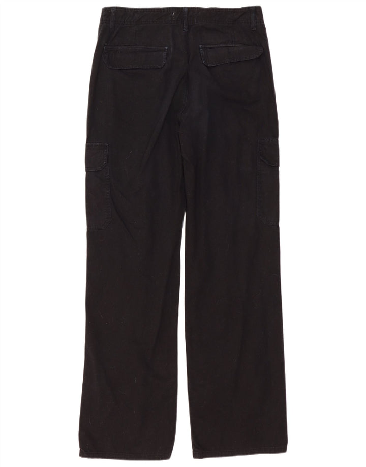 Pantaloni cargo dritti da donna ZARA EU 40 medi W30 L31 neri