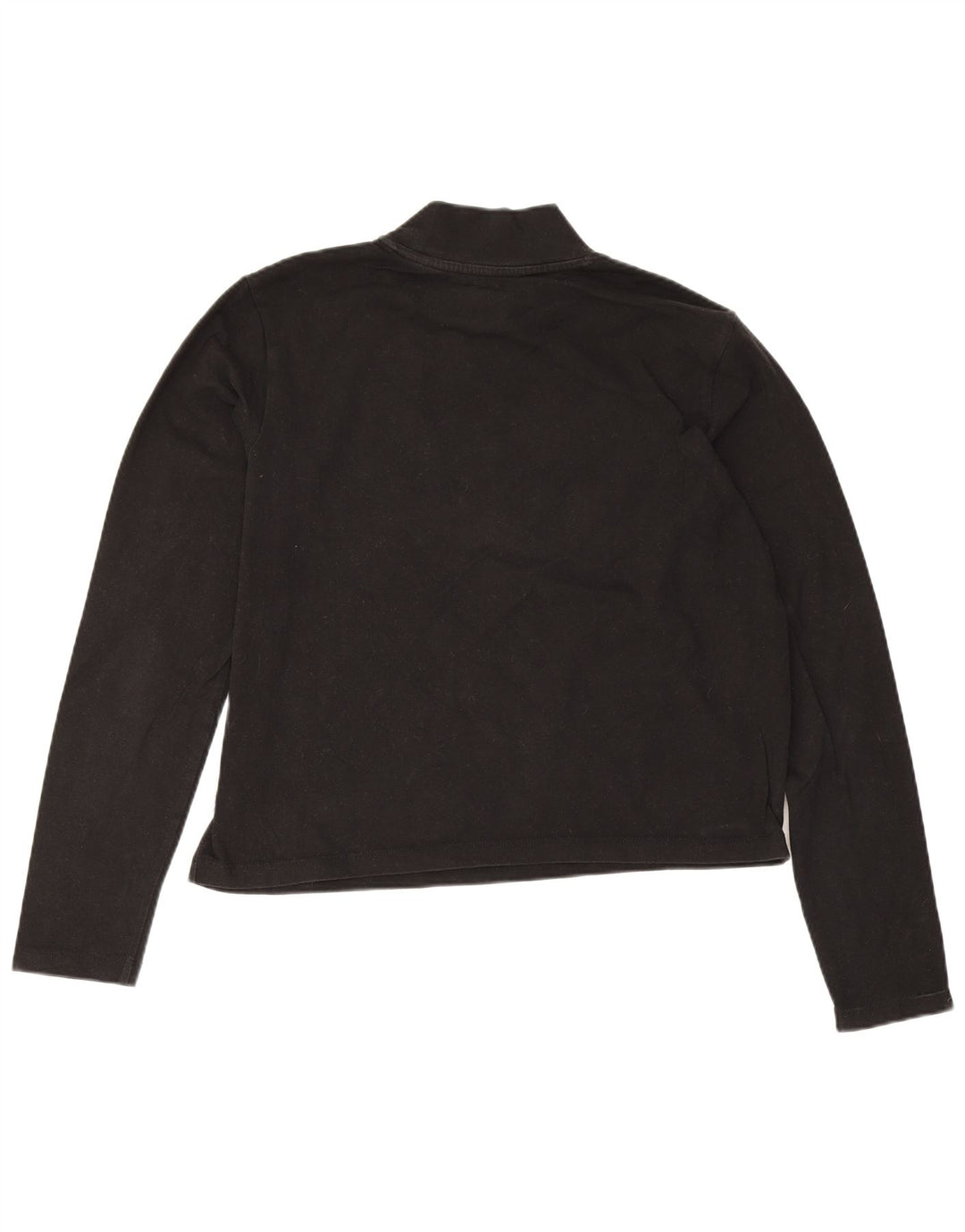 Top corto grafico da donna Puma manica lunga UK 12 medio nero
