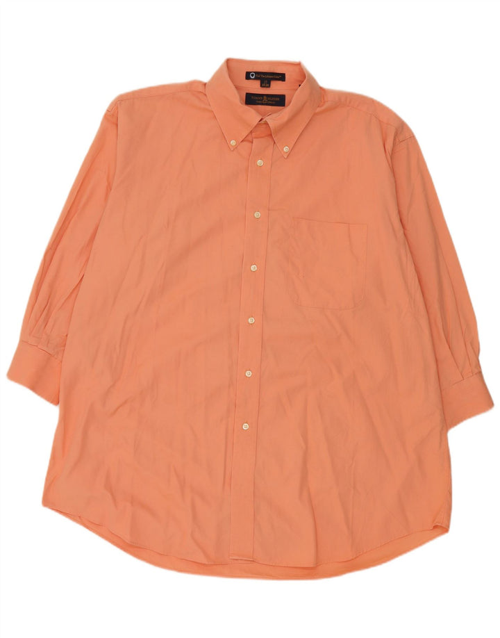 Camicia alta da uomo Tommy Hilfiger taglia 17 XL arancione