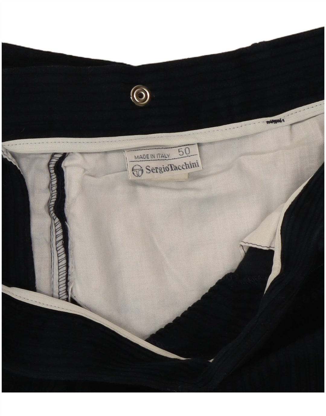 Pantaloni da uomo in velluto a coste Sergio Tacchini IT 50 Large W32 L32 Blu Navy