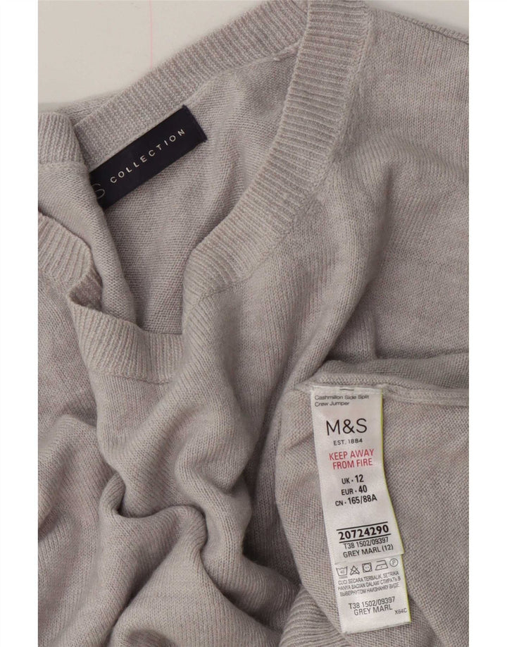Maglione maglione girocollo da donna Marks & Spencer UK 12 Grigio medio
