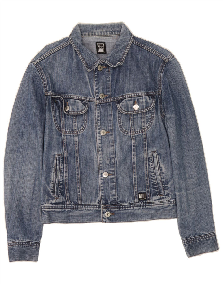 KILLER LOOP Mens Denim Jacket UK 36 Small Blue Cotton Vintage Killer Loop and Second-Hand Killer Loop from Messina Hembry 