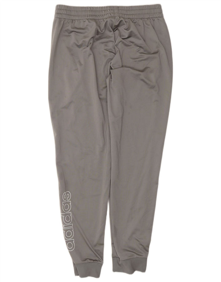 ADIDAS Mens Graphic Tracksuit Trousers Joggers Large  Grey Polyester