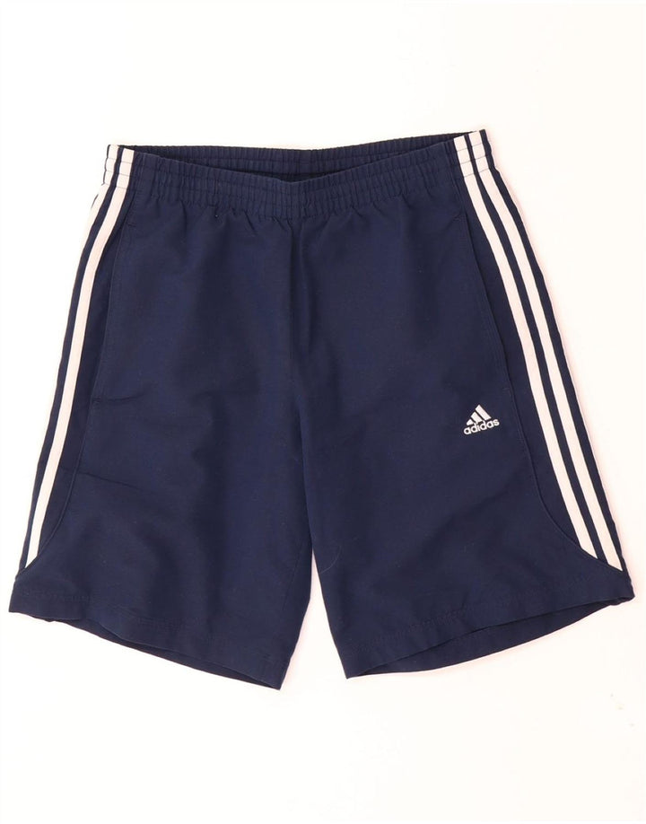 Pantaloncini sportivi ADIDAS Climalite da uomo piccoli in poliestere blu navy