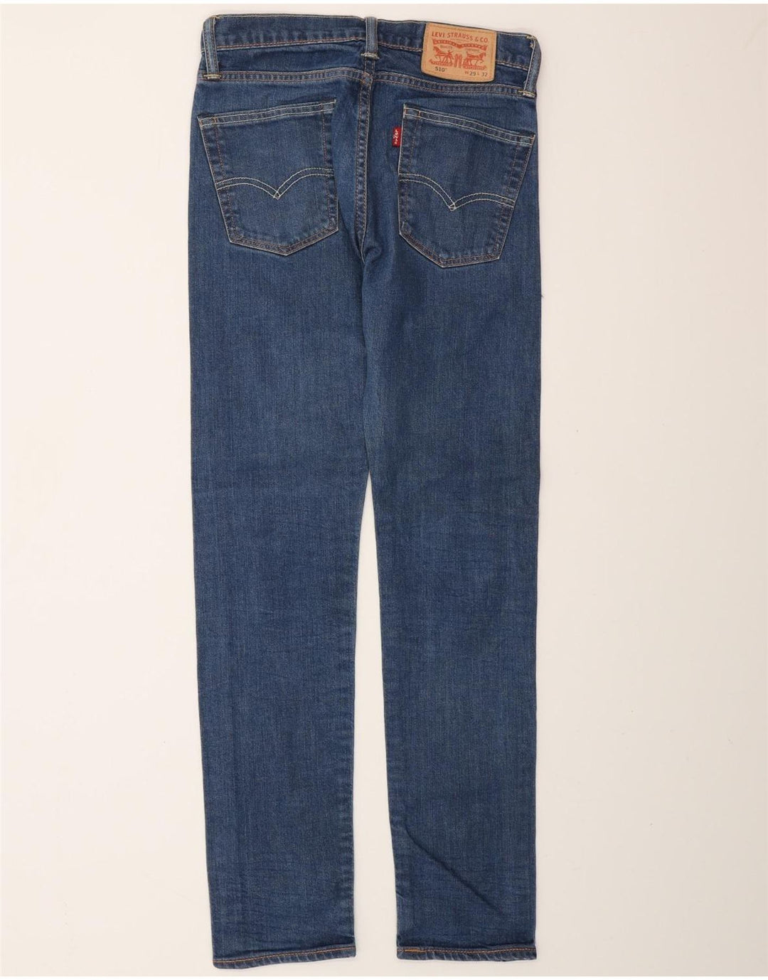 LEVI'S Jeans 510 Slim da Uomo W29 L32 Blu Cotone